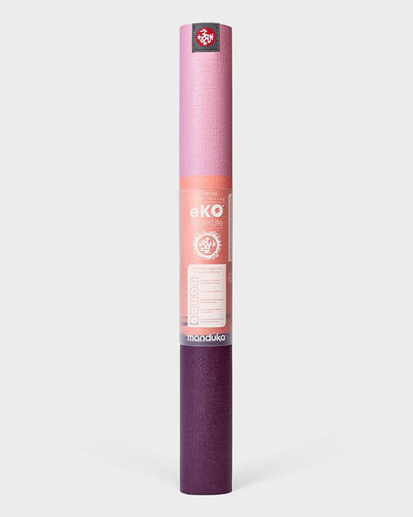 Manduka Travel Yogamat Eko Superlite - Fuchsia Stripe